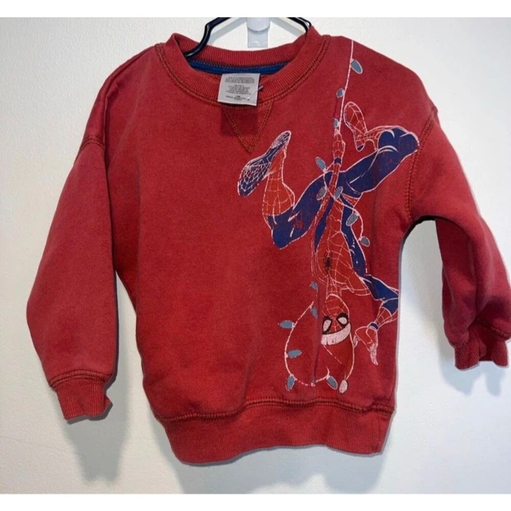 Toddler Boys Christmas Spider-Man Sweatshirt-Size 18M